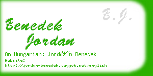 benedek jordan business card